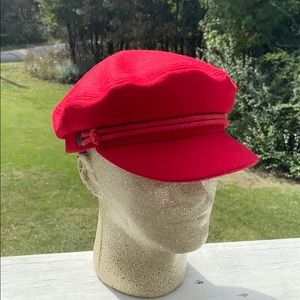 BRIXTON Red Fiddler's Cap Hat M NWOT